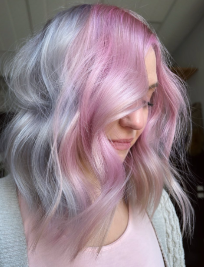 Sliver Pastel Pink Hair