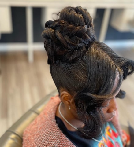 Soft Updo Hairstyles for Black Hair