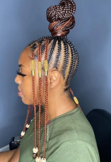 Spiky Braided Hairstyle For Black Girls