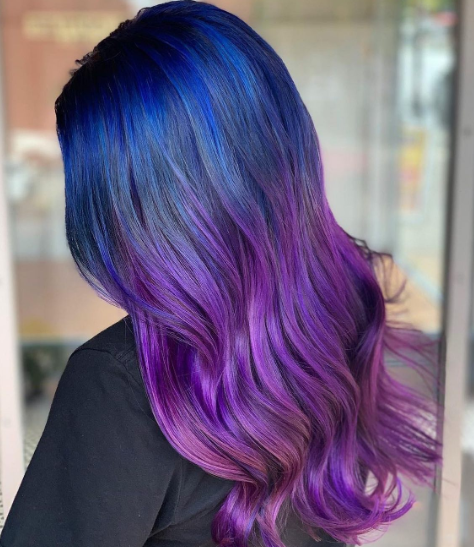 Stylish Layer With Blue And Purple Hair Ideas