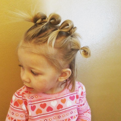 Toddler loops Little Girl Hairstyle