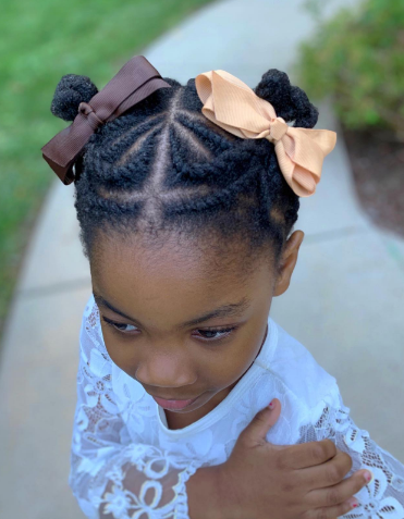  Twin Bun Braid Little Black Girl Hairstyle