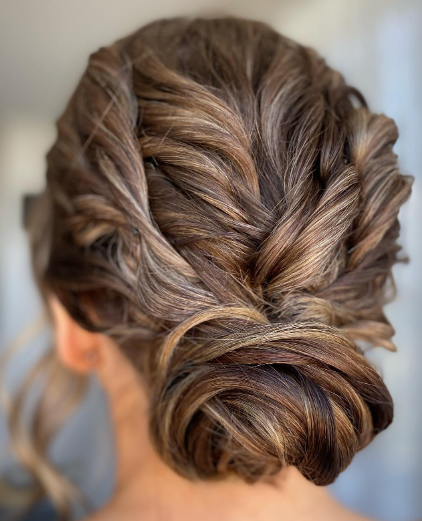 Twisted Bun Homecoming Hairstyle