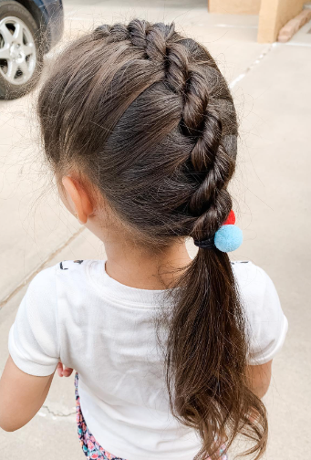 Twisted Line Little Girls Hairstyles