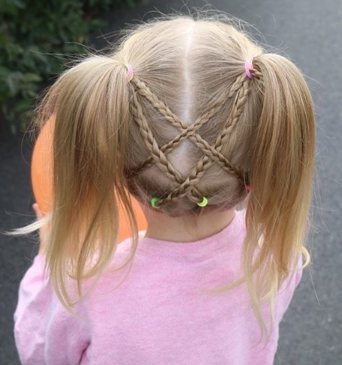 Two Pony Tail Hairstyle Ideas For Little Girls
