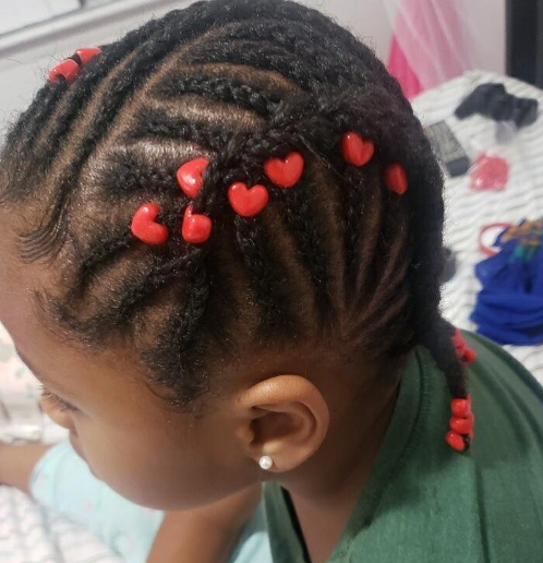 Valentine Braid Little Black Girl Hairstyle