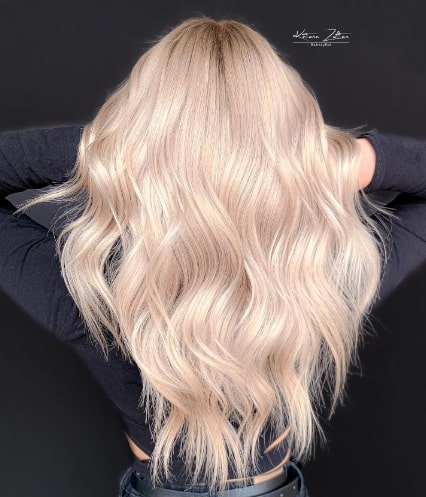 Vanilla Blonde Balayage Hair Color