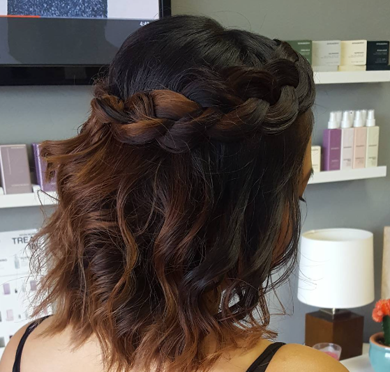 Waves Homecoming Hairstyle For Short Hair