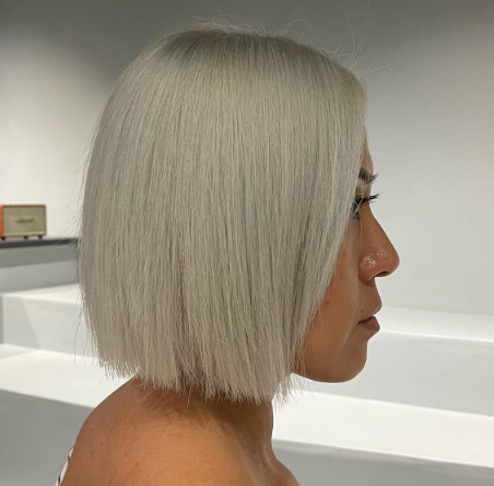 White Ombre Bob Short Hairstyle