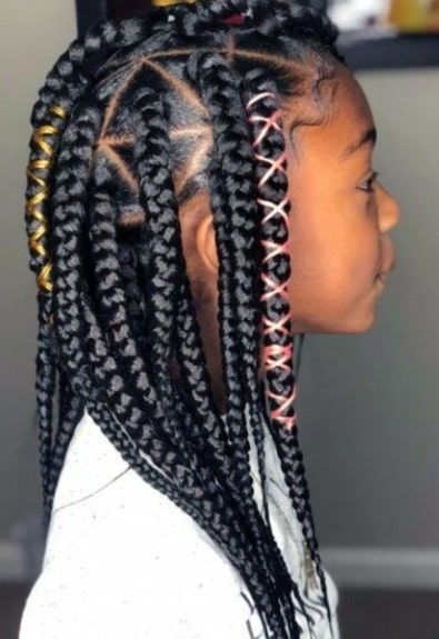 Wide Braided Hairstyle For Black Girls