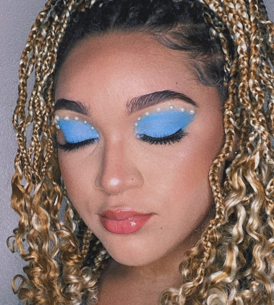 blue waves makeup
