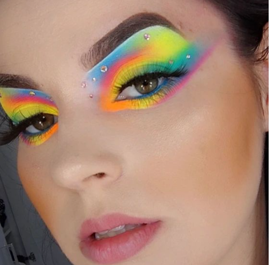 Multicolored Colorful Makeup Looks