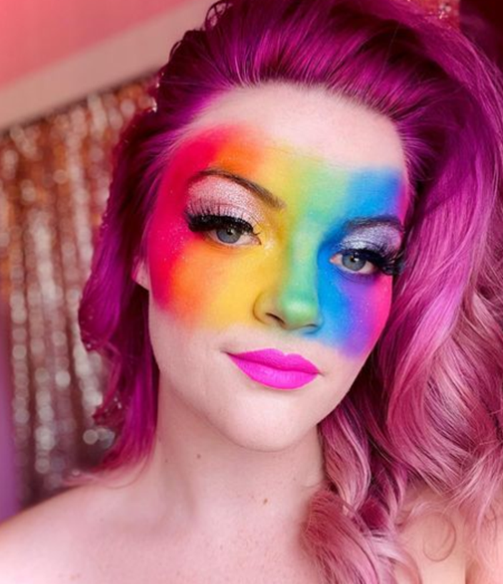 Pretty Rainbow Colorful Makeup Looks
