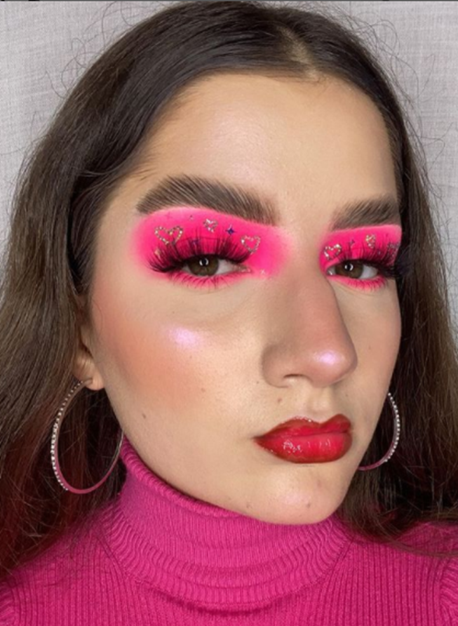 pink makeup 