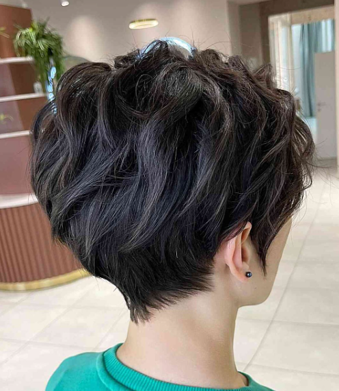 A Line Long Pixie Haircut