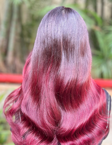 Ash To Light Burgundy Ombre Hair Colors