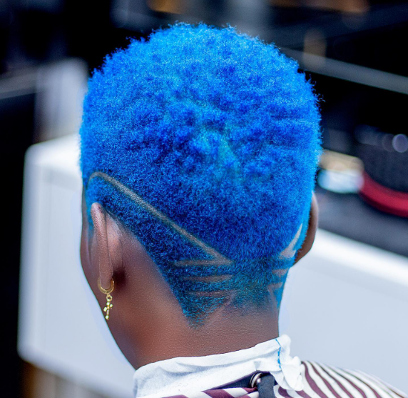 Attractive Blue Short Hairstyles For Black Women