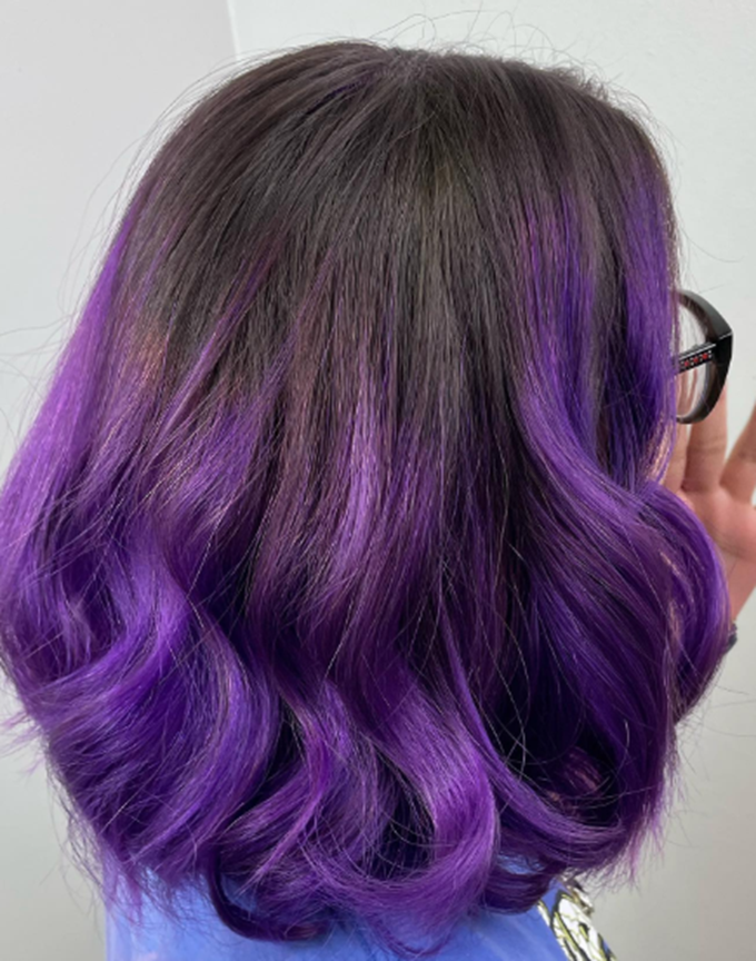 Attractive Purple Ombre Hair Idea