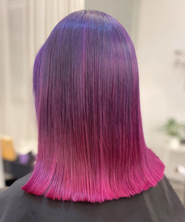 Balayage Purple Ombre Hair Idea