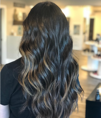 Beautiful Long Hair Dark Hair With Caramel Highlights