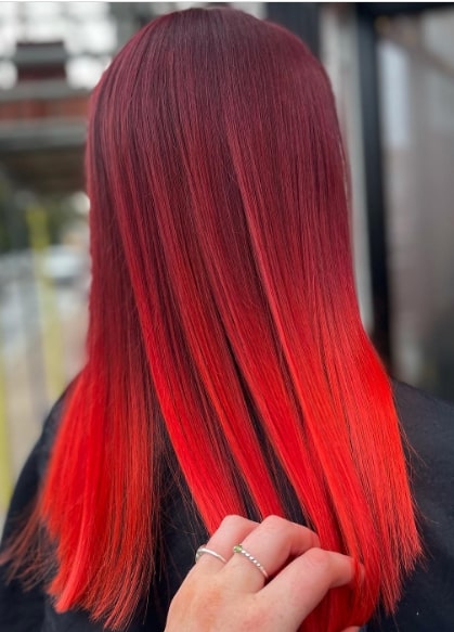 Blood Red Hair Color Ideas