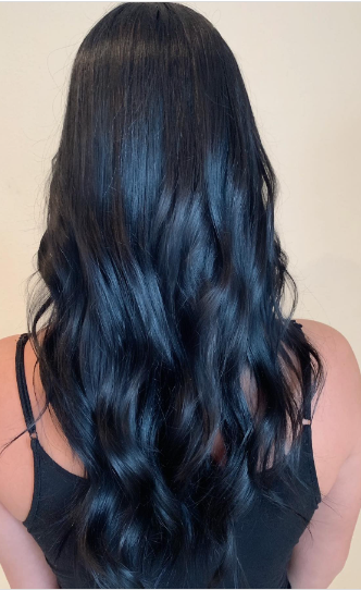 Blue And Black Vibrant Ombre Hair Color