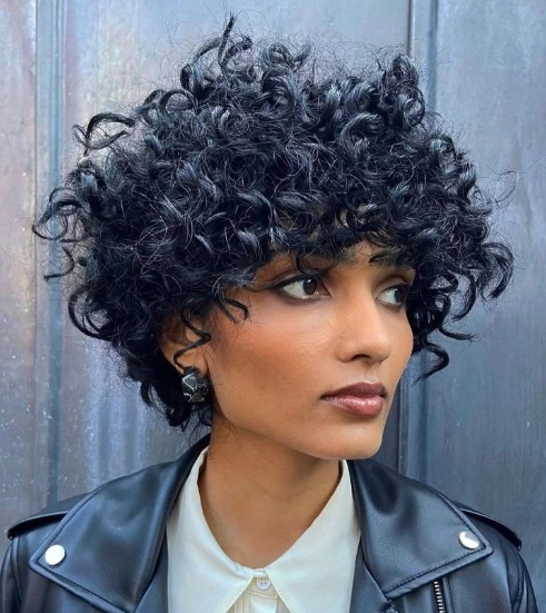Bobble Short Hairstyle For Thick Wavy Hair