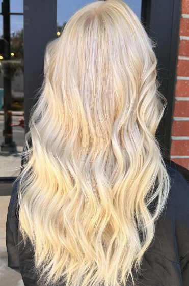 Bright Blonde Curls Ombre Hair Colors
