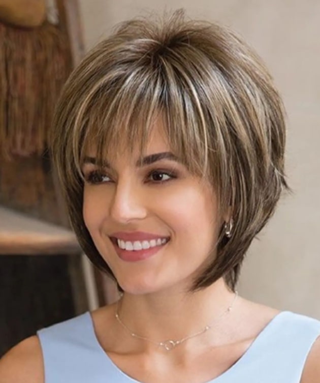 Bright Short Hairstyles For Heart Shaped Face