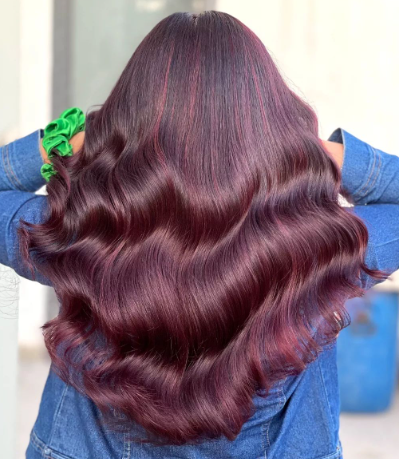 Burgundy Vibrant Ombre Hair Color