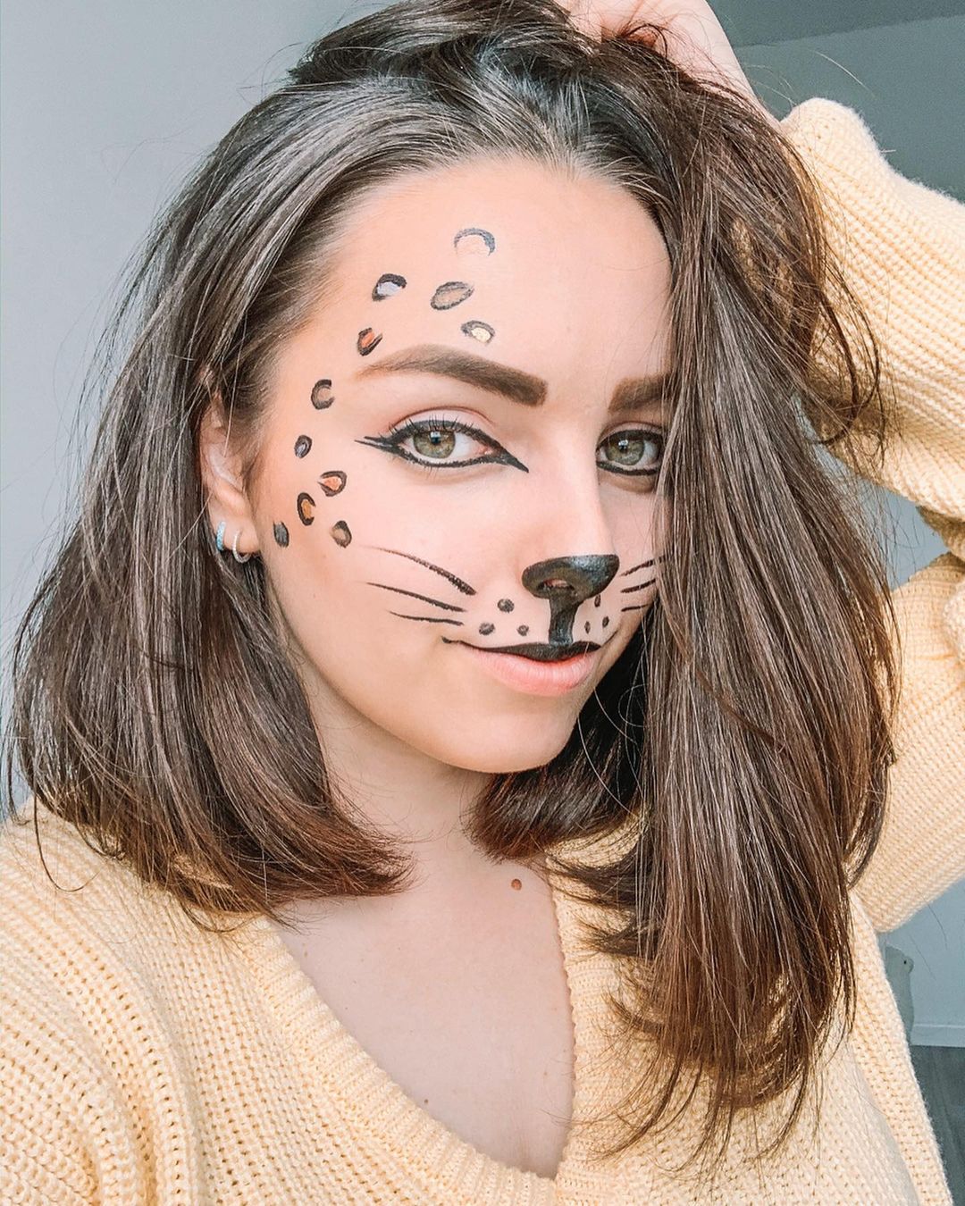 Cheetah Print Cat Makeup