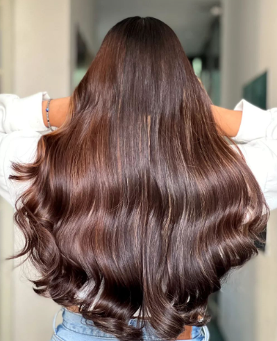Chocolate Brown Vibrant Ombre Hair Color