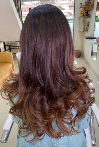 Chocolate Mohagany Vibrant Ombre Hair Color