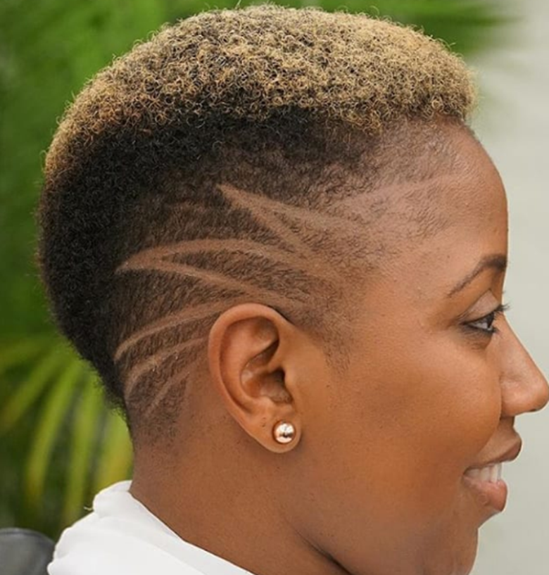 Classic Shaved Hairstyle For Black Women