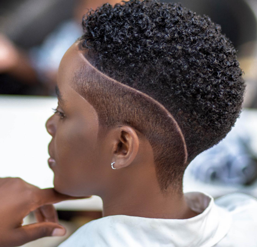 Coil Shaved Hairstyle For Black Women