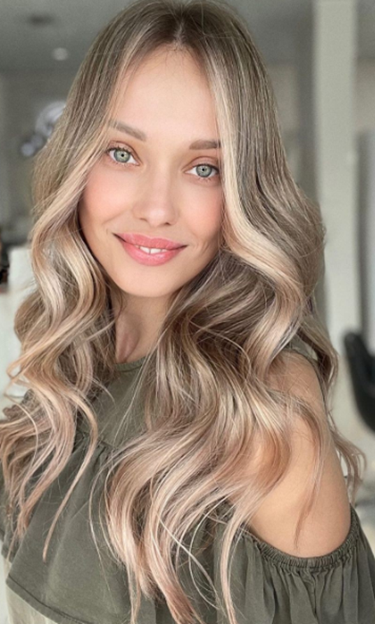 Colored Blonde Balayage Hairstyle Ideas