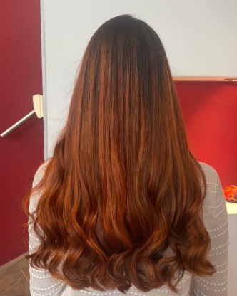 Copper Brown Vibrant Ombre Hair Color