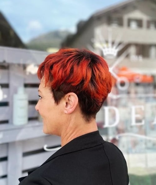 Copper Red Short Hairstyles For Thin Hair