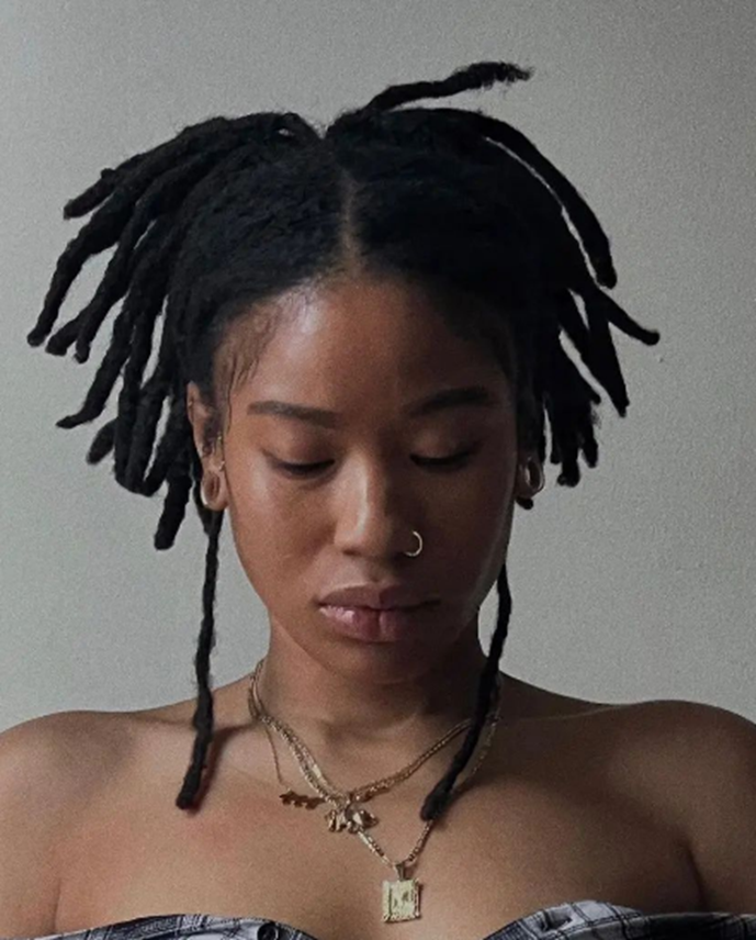 Crinkly Edgy Loc Hairstyles