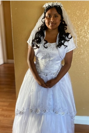 Curls With Front Bangs First Communion Hairstyles
