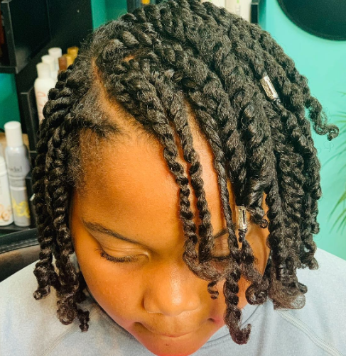 Curly Two Strand Twists Hairstyle