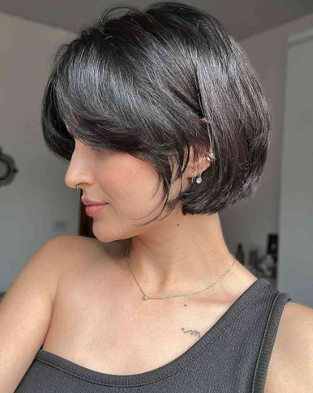 Curved Long Pixie Haircut