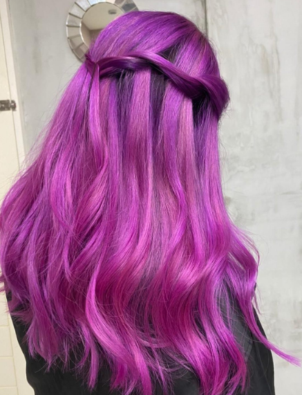Dark Purple Twisted Ombre Hair Colors