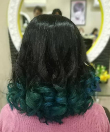Dark With Green Ombre Hair Colors