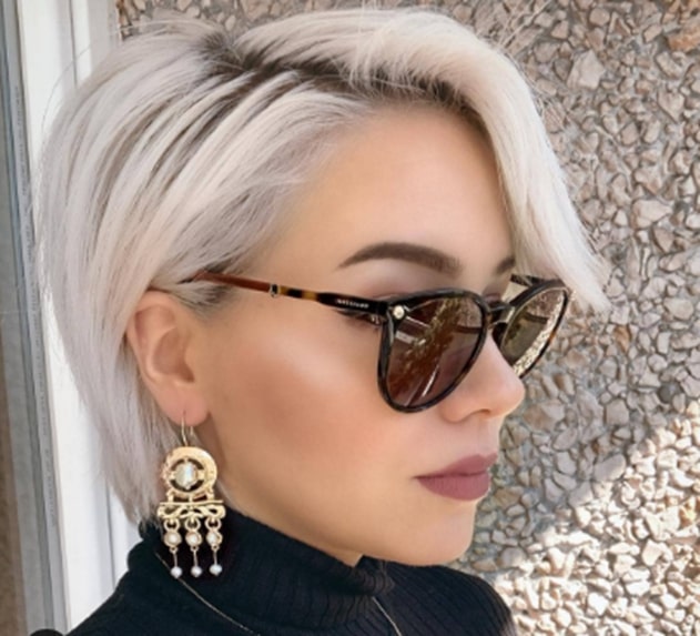 Delicate Short Hairstyles For Heart Shaped Face