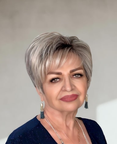 Diamond Pixie Hairstyles For Women Over 50 With Bangs