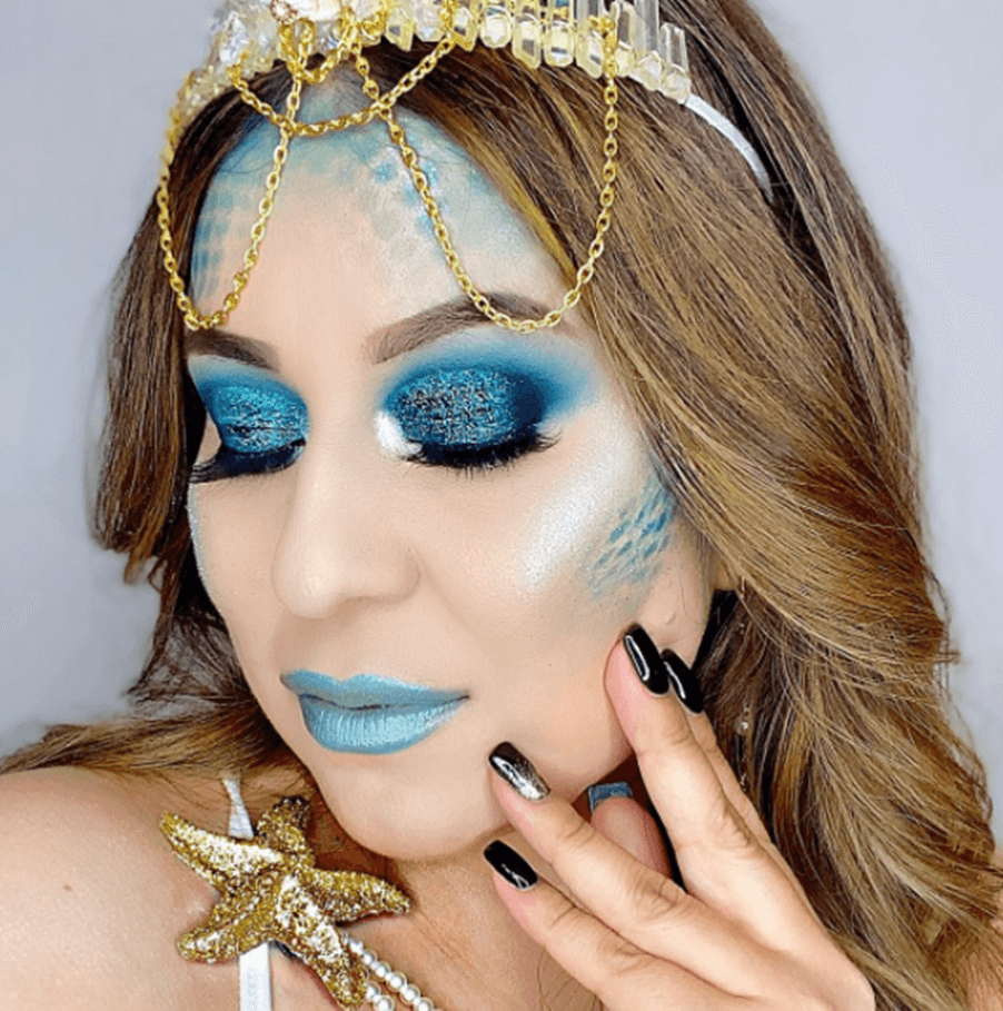 Driven By Waves mermaid makeup look