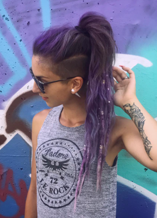 Dusty Purple Ombre Hair Idea