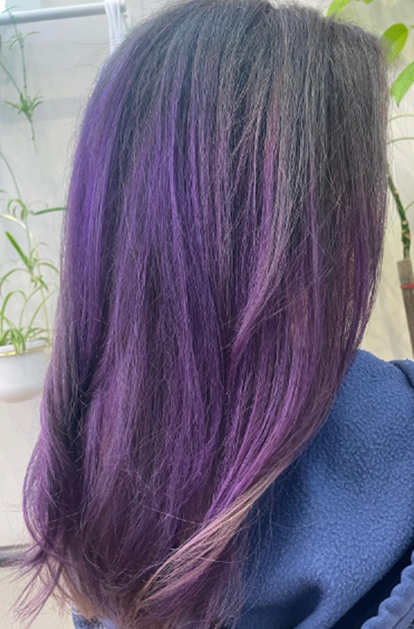 Electric Purple Ombre Hair Idea