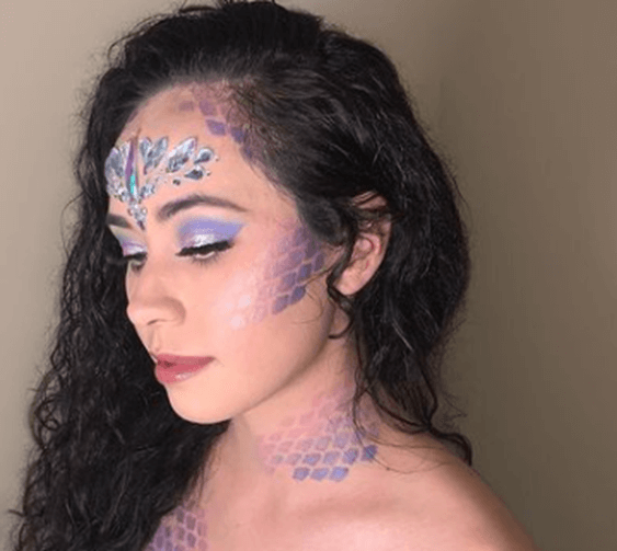 Enchanting Beauty mermaid makeup look 